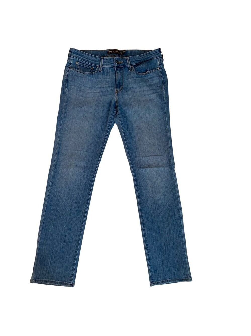 Levi's women's jeans slight curve mid rise slim 8/29 blue soft stretchy denim